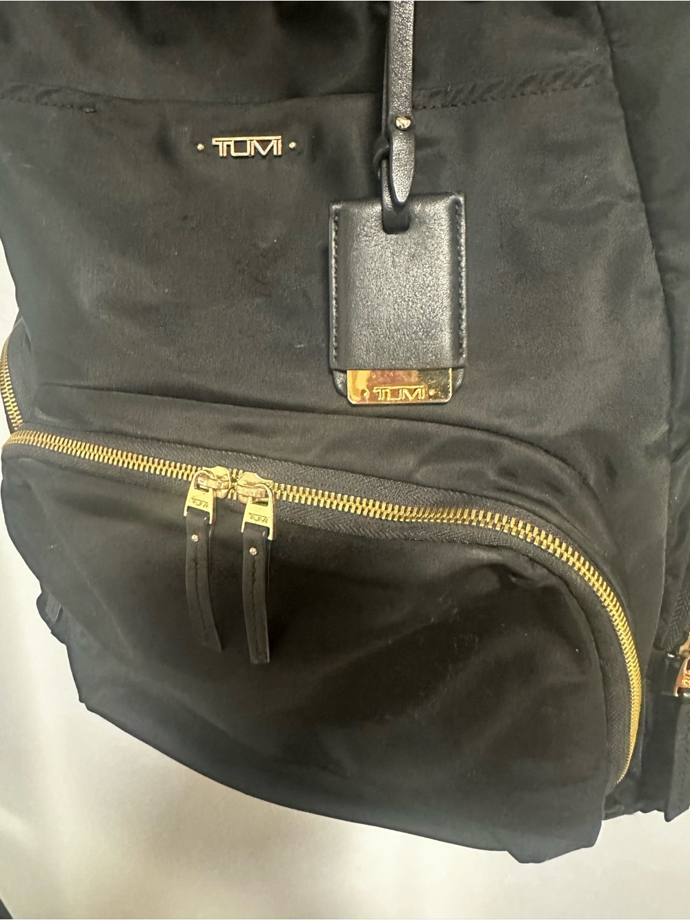 TUMI Voyageur Halle Backpack in Black Nylon with Gold-Tone Hardware - Picture 9 of 13